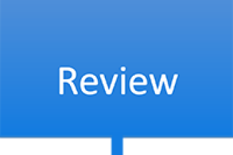 Blue box that says Review with an arrow pointing down